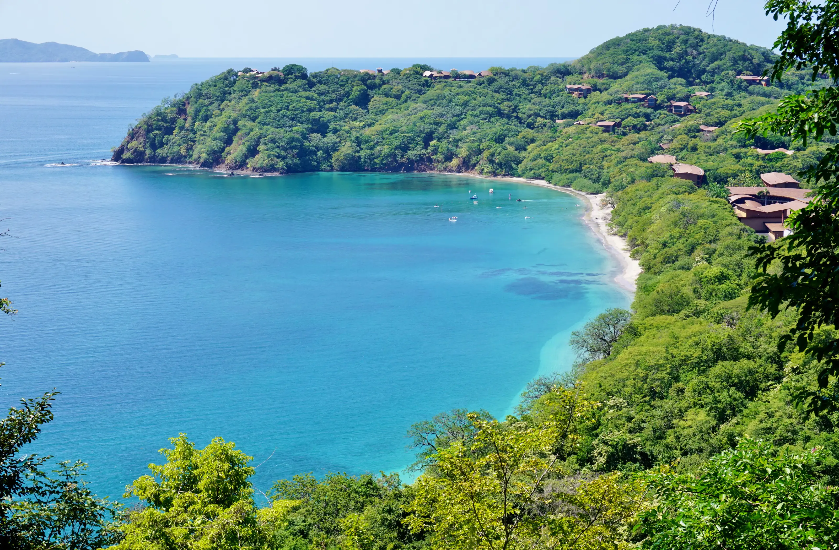 Turquoise bay and forested headland on the Guanacaste coast, Costa Rica