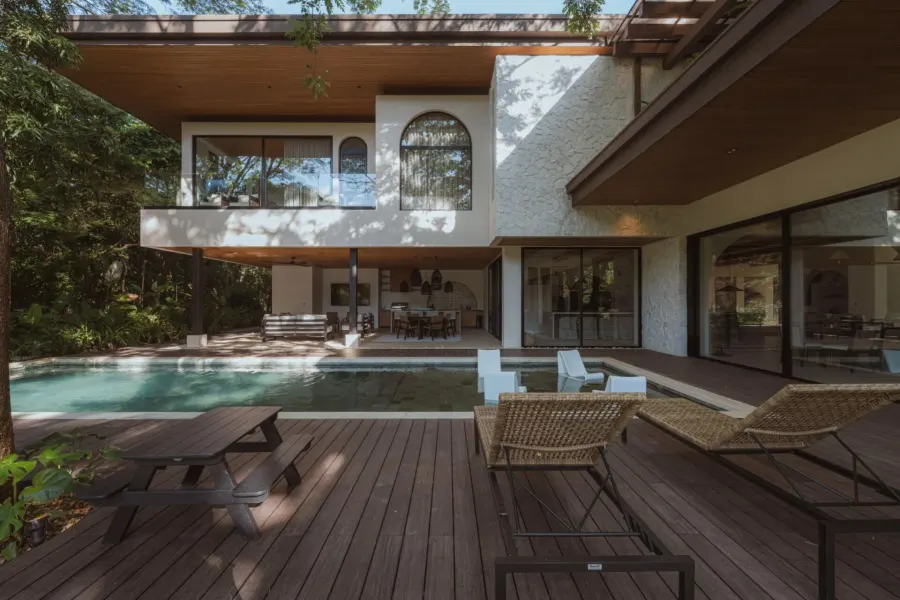 Tropical modern residence with infinity pool and hardwood deck at La Dulce Vida, Hacienda Pinilla