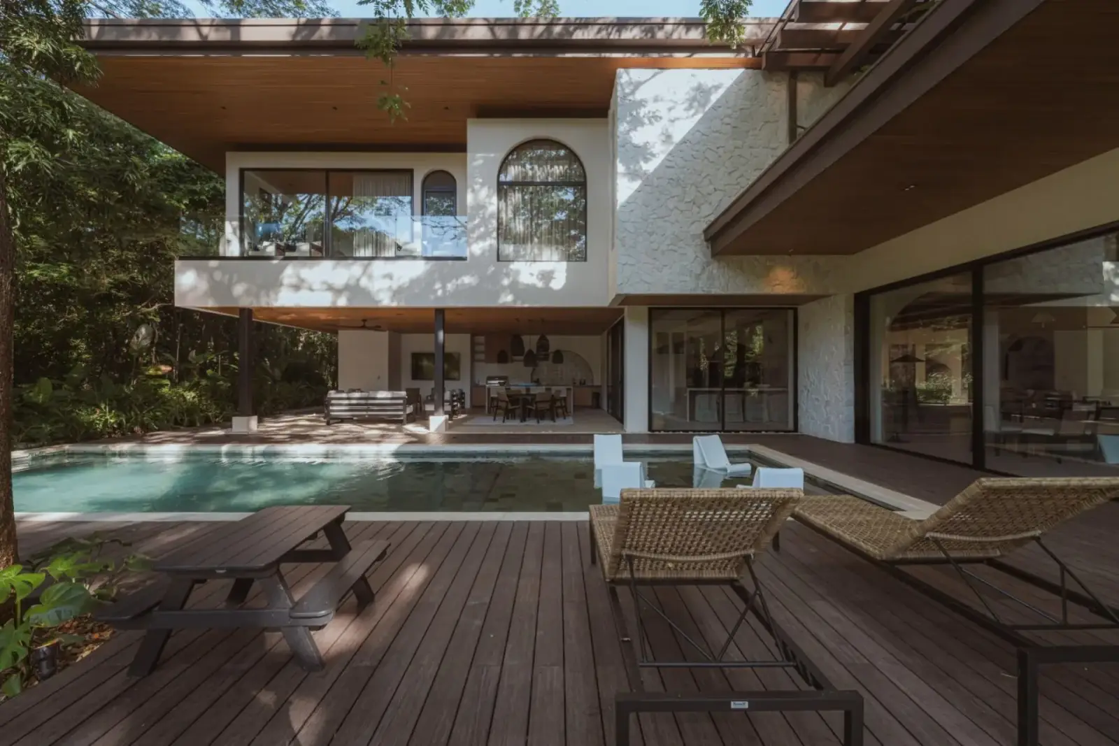 Tropical modern residence with infinity pool and hardwood deck at La Dulce Vida, Hacienda Pinilla